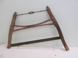 lot 179 image: Antique bow saw