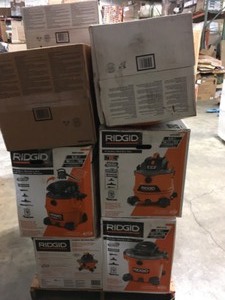 ASSORTED RIGID PALLET WITH VACUUMS DIFFERENT SIZES CUSTOMER RETURNS SEE PICS