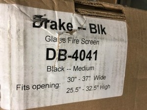 PLEASANT HEARTH Drake Medium Glass Screen in Black SEE PICS NOT USED