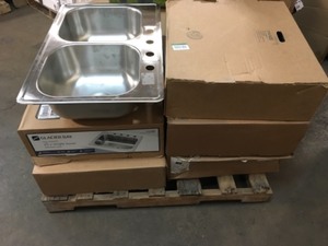 ASSORTED PALLET WITH SINKS FOR HOMES SEE PICS