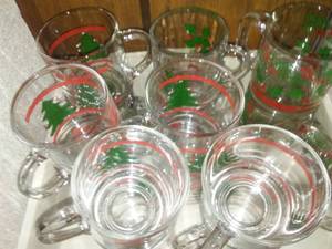 lot 197 image: Christmas Mugs, glasses & candles.