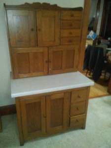 lot 550 image: Vintage Baking Cabinet  loads of storage,
