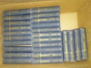 lot 563 image: 1937 copyright Funk Wagnalls 24 volume Encyclopedia Set (fits on a boot box) Very Small, super cute.
