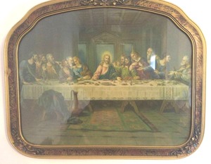lot 17 image: Last Supper Framed Art, 2