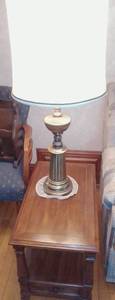 lot 123 image: Vintage end tables (2), and more.