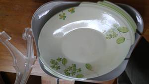 lot 109 image: Large lot of vintage dishes, Watt Ware, Lefton, Homer Laughlin.