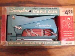 lot 137 image: Vintage NOS Swingline Staple Gun with box.