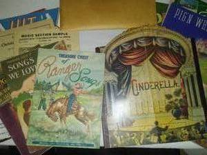 lot 61E image: Vintage Story Books, Menus, Song Books and more