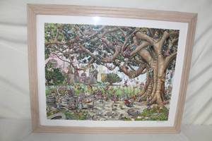 lot 104 image: Amusement Tree  by Dave Badger  #393395  Matted Framed Print