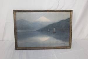 lot 139 image: Mt. Fuji  by M. Keiko  Framed Art