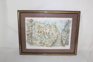 lot 137 image: City Scape  by Louradorie  #232275  Matted Framed Print