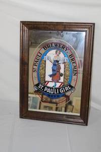 lot 147 image: St. Pauli Girl  Mirrored Wall Dcor
