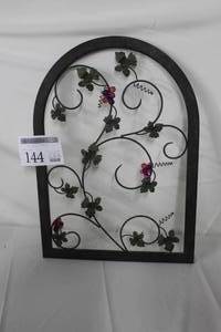 lot 144 image: Metal Floral Wall Dcor with Arched Top