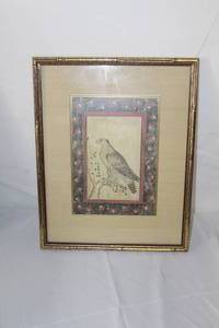 lot 156 image: Bird In Tree  Matted Framed Watercolor