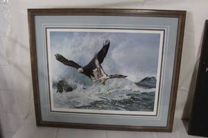 lot 177 image: 1986  Bald Eagle  by Persis Clayton Weirs  #59950  Matted Framed Print
