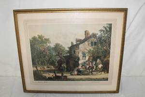 lot 185 image: Home From Market  by   Matted Framed Art
