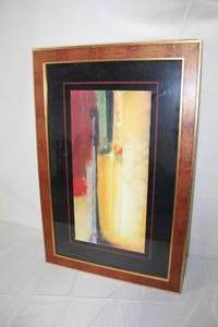 lot 192 image: Abstract  by Li Leger  Matted Framed Art