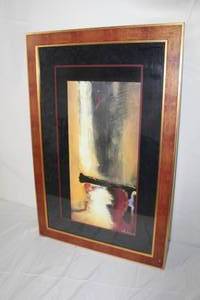 lot 191 image: Abstract  by Li Leger  Matted Framed Art