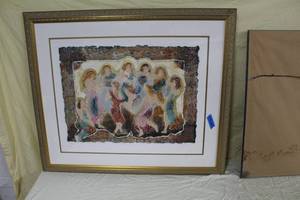 lot 4 image: Dancing  by   Veu  #108350  Matted Framed Print
