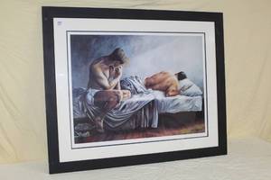 lot 8 image: 1991  The Promises Of Morning  by Steve Walker  Matted Framed Print