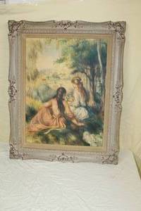 lot 18 image: Girls Picnic  by Renoir  Matted Framed Reproduction