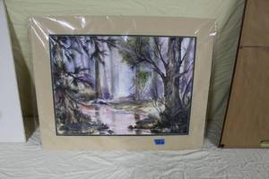 lot 28 image: Forest  by Margaret Grahn  Matted Watercolor
