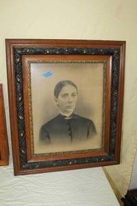 lot 42 image: Woman Portrait  Framed Wall Art