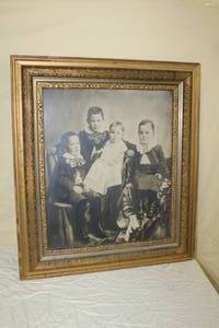 lot 52 image: Children Family Portrait  Framed Wall Art