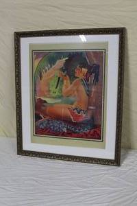 lot 51 image: Virgen Maya  Matted Framed Wall Art