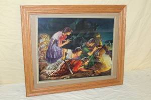 lot 50 image: Las Soldaderas  by Pyara Lito-Loesa  Matted Framed Art
