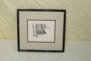 lot 61 image: Street Worker  by B.A. Kloezemant  #41200  Matted Framed Print