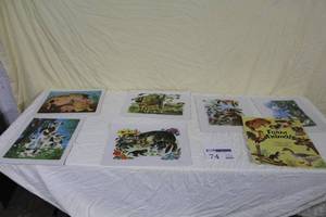 lot 74 image: 1958  Farm Animals  by Leonard Weisgard  6 Decorative Prints In Full Color Plus Cover Page
