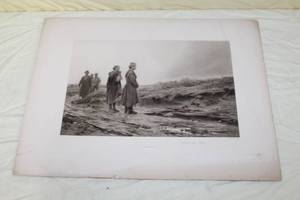 lot 77 image: After The Storm  by T. Popiel  Vintage Black & White Engraving