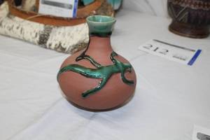 lot 210 image: Lizard  by F. Guerrero A. Mexico  Table Vase