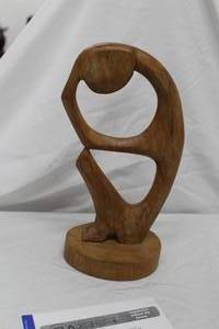lot 201 image: Abstract  Wood Table Art Dcor