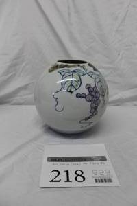 lot 218 image: Grapes  Table Vase
