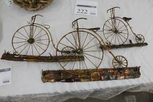 lot 219 image: Vintage Bicycles  3D Metal ArtDcor
