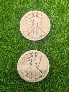 lot 35 image: Lot of 2 Walking Liberty Half Dollars
