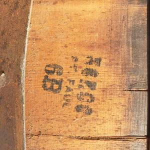lot 71 image: St. Paul Stamped Wooden Barrel