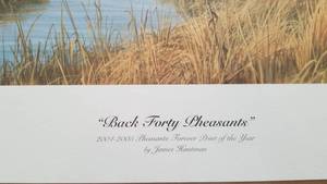 lot 121 image: James Hautman Print BACK FORTY PHEASANTS  Signed and Numbered
