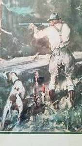 lot 124 image: James Sessions Print GROUSE HUNTING  Framed