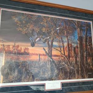 lot 117 image: Jim Hansel Print RETURN TO THE REFUGE  Framed, Signed  and Numbered