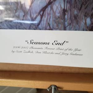 lot 150 image: Zoellick  Kloetzke  Gadamus Print SEASONS END  Signed and Numbered