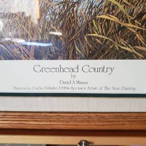 lot 138 image: David Maass Print GREENHEAD COUNTRY  Framed, Signed and Numbered