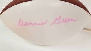 lot 45 image: NFL Football Signed by Vikings Coach Denny Green (b)