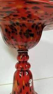 lot 1 image: Italian Murano Art Glass Maestri Vetrai Vase Center Piece