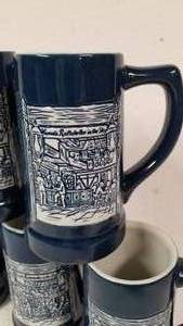 lot 47 image: Hamms Beer Rathskeller in the Sky Stein Mugs, Set of 5