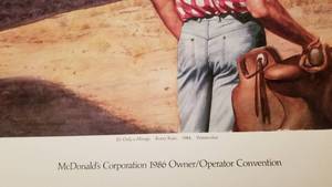 lot 163 image: Kerry Rutz Poster ITs ONLY A MIRAGE  McDonalds 1986 Owners Convention