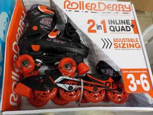 lot 21 image: Roller Derby 2 in 1 Inline and Quad...