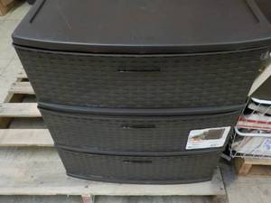 lot 27 image: 3 Drawer Sterilite Storage...